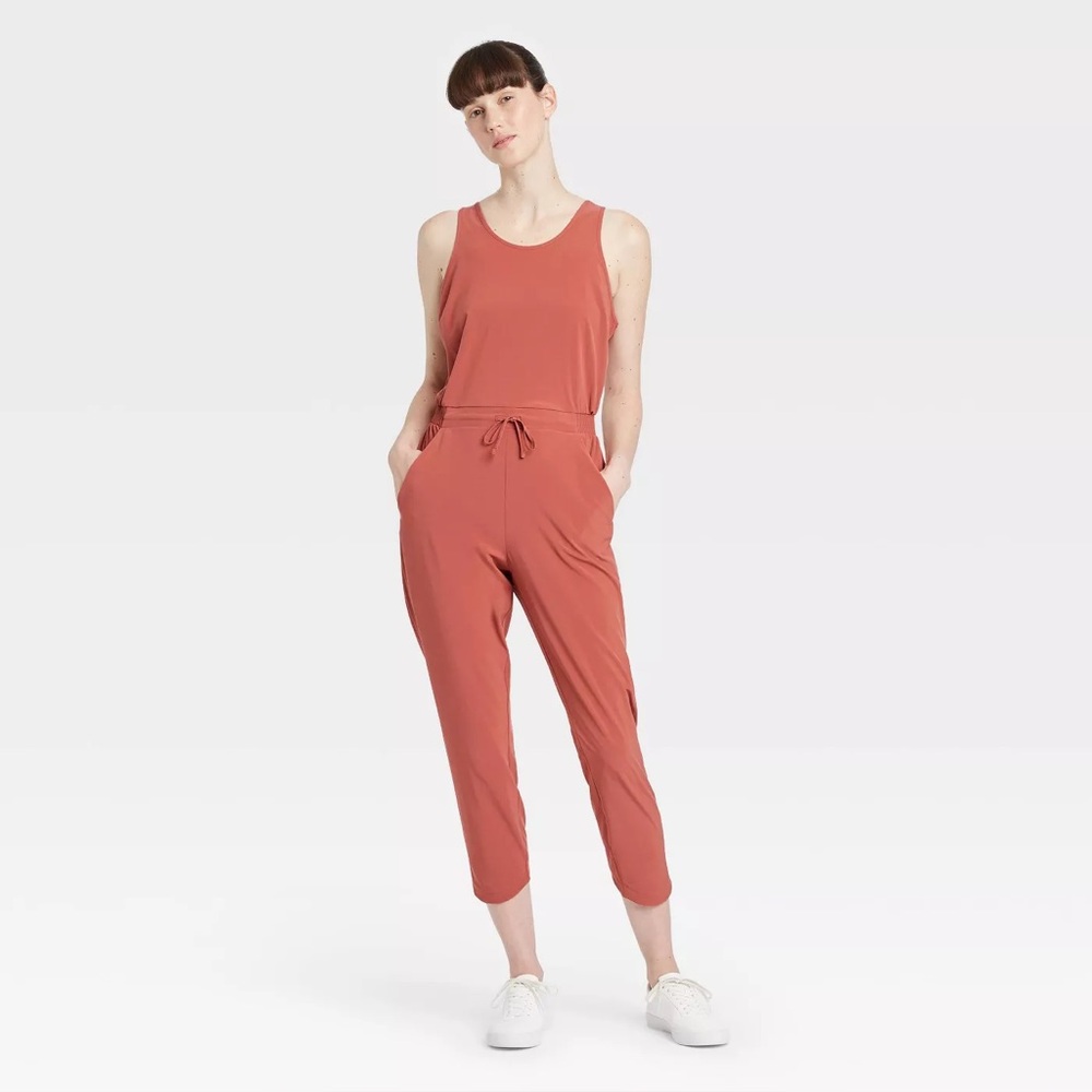 All in Motion Jumpsuit Capri Rust